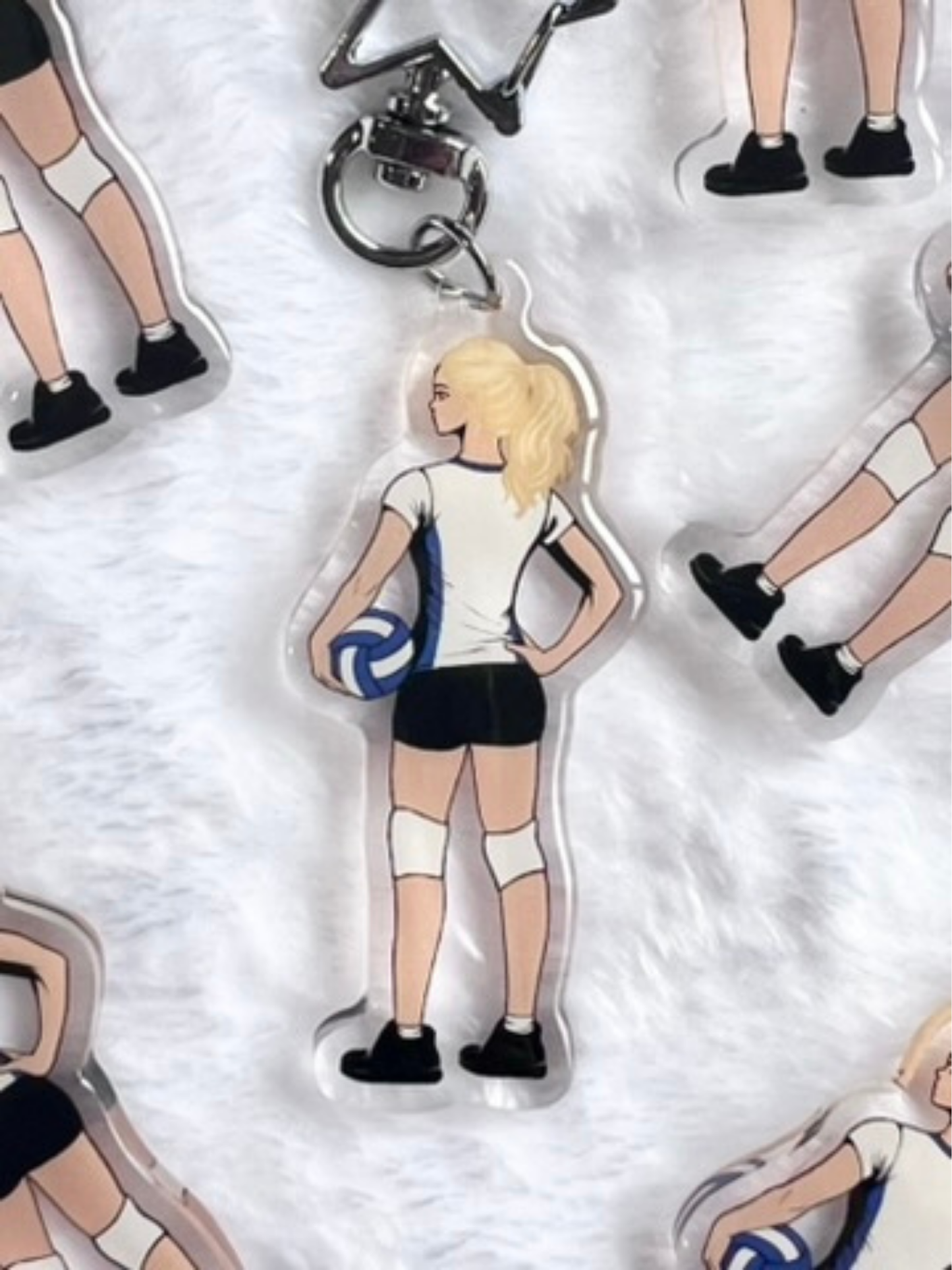 Volleyball Player Keychain
