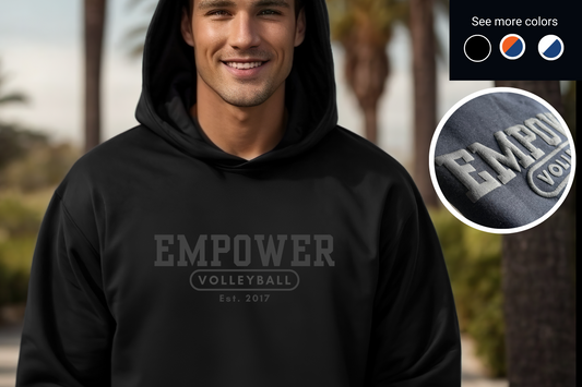 Empower Volleyball Est 2017 Hoodie- Puff Design
