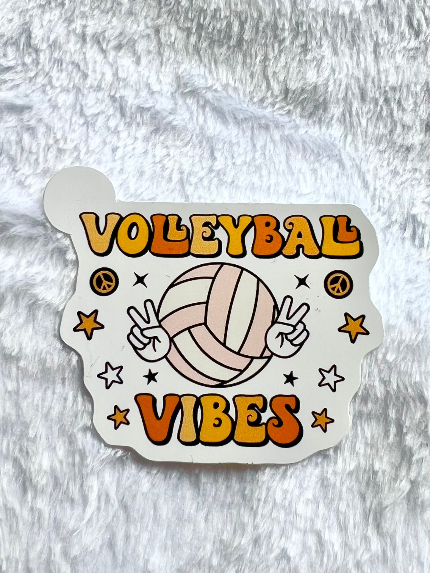 Retro Volleyball Vibes Sticker