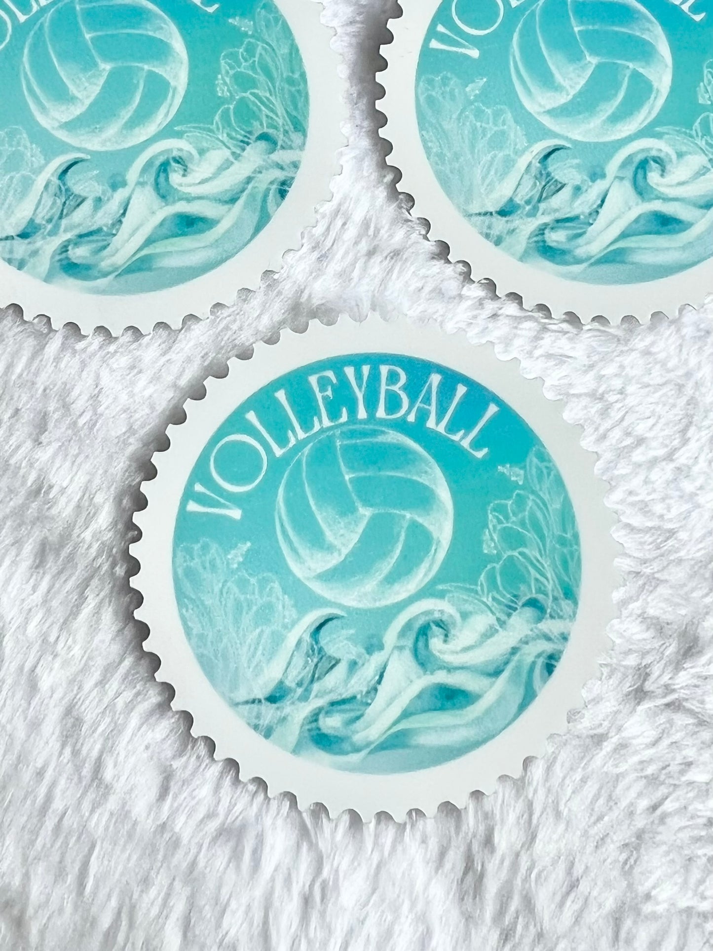 Cool Ocean Wave Volleyball Sticker
