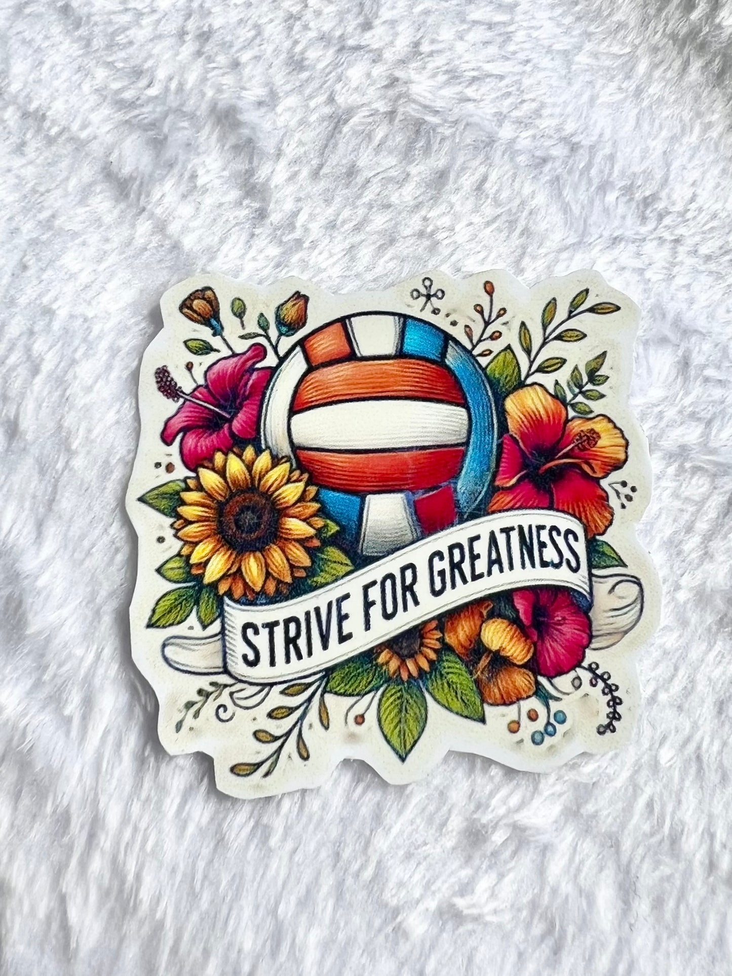 Strive for Greatness Volleyball Sticker