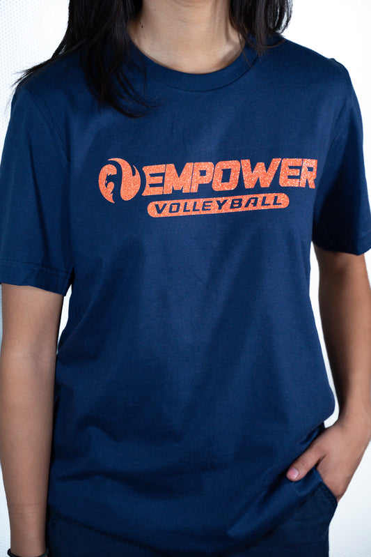 CLASSIC EMPOWER IN ORANGE GLITTER TSHIRT