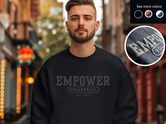 Empower Volleyball Est. 2017 Crewneck - Puff Design