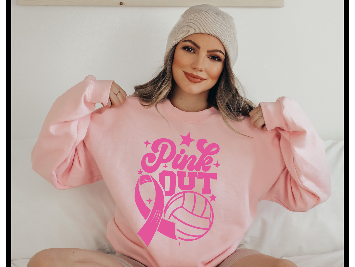 Empower Pink Day Volleyball Crewneck