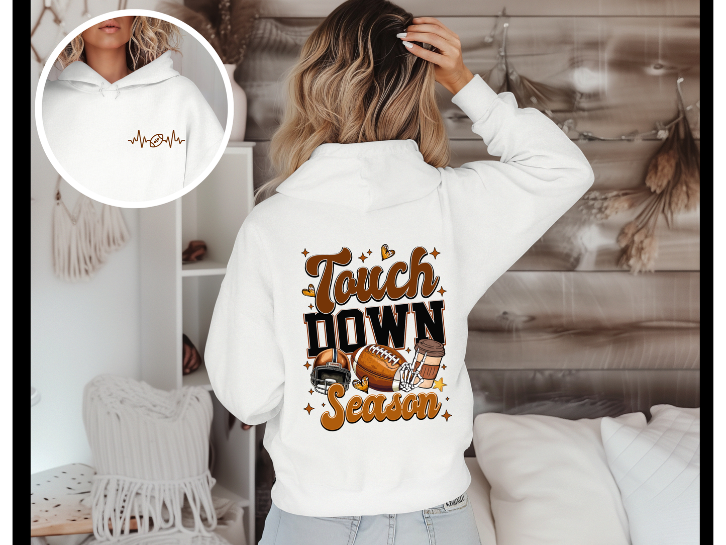 Fall Touchdown Season Football Hoodie