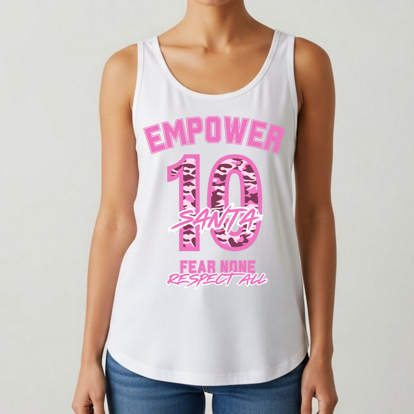 Custom Camo Empower Jersey Tank – Fear None, Respect All Edition