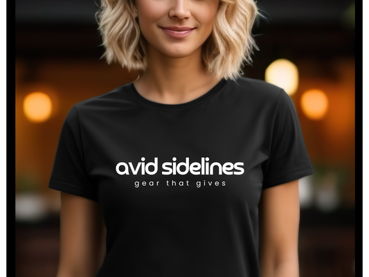 avid sidelines - gear that gives front design tshirt

