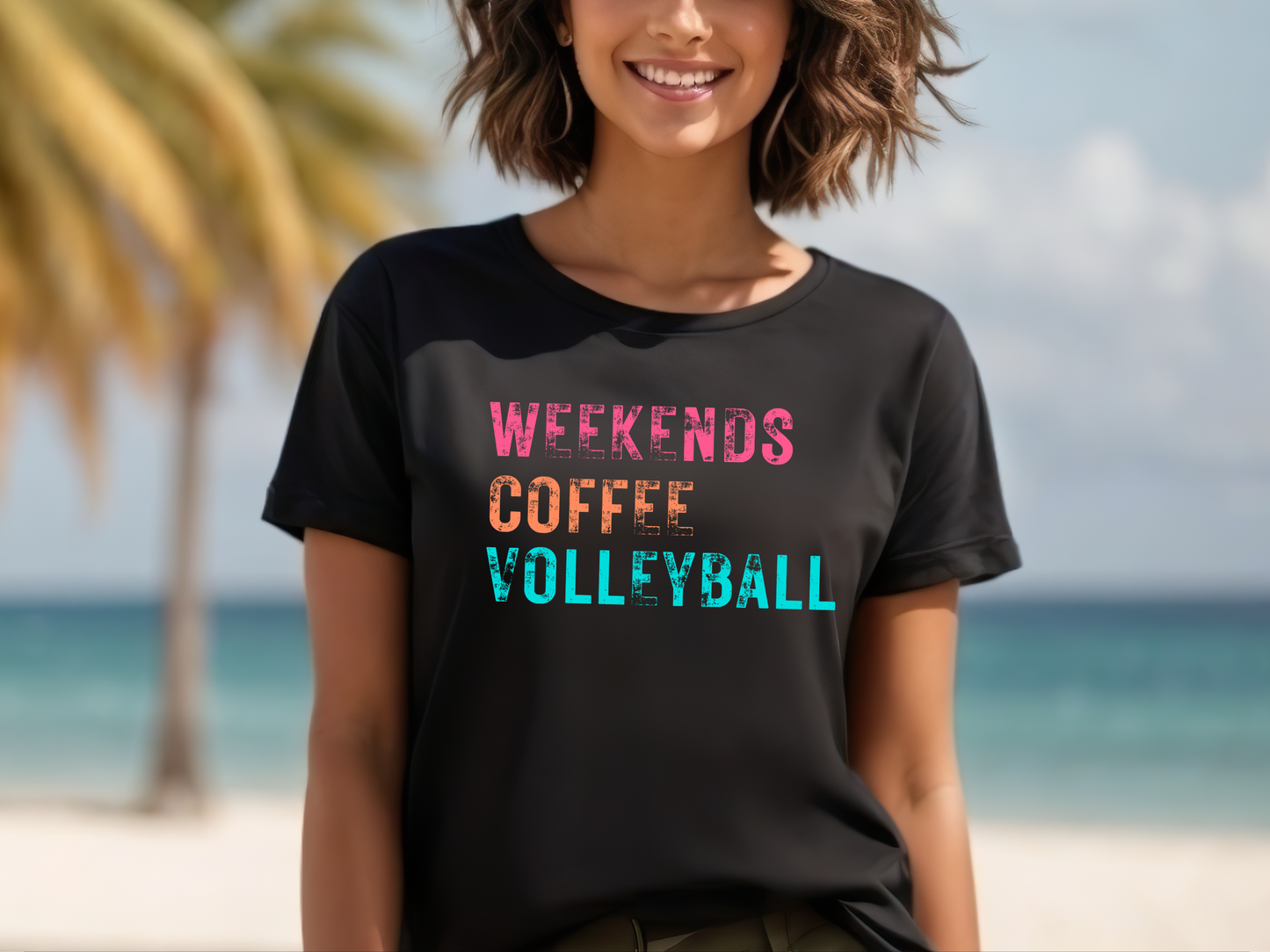 Weekends • Coffee • Volleyball Tee – Tournament Mom Edition