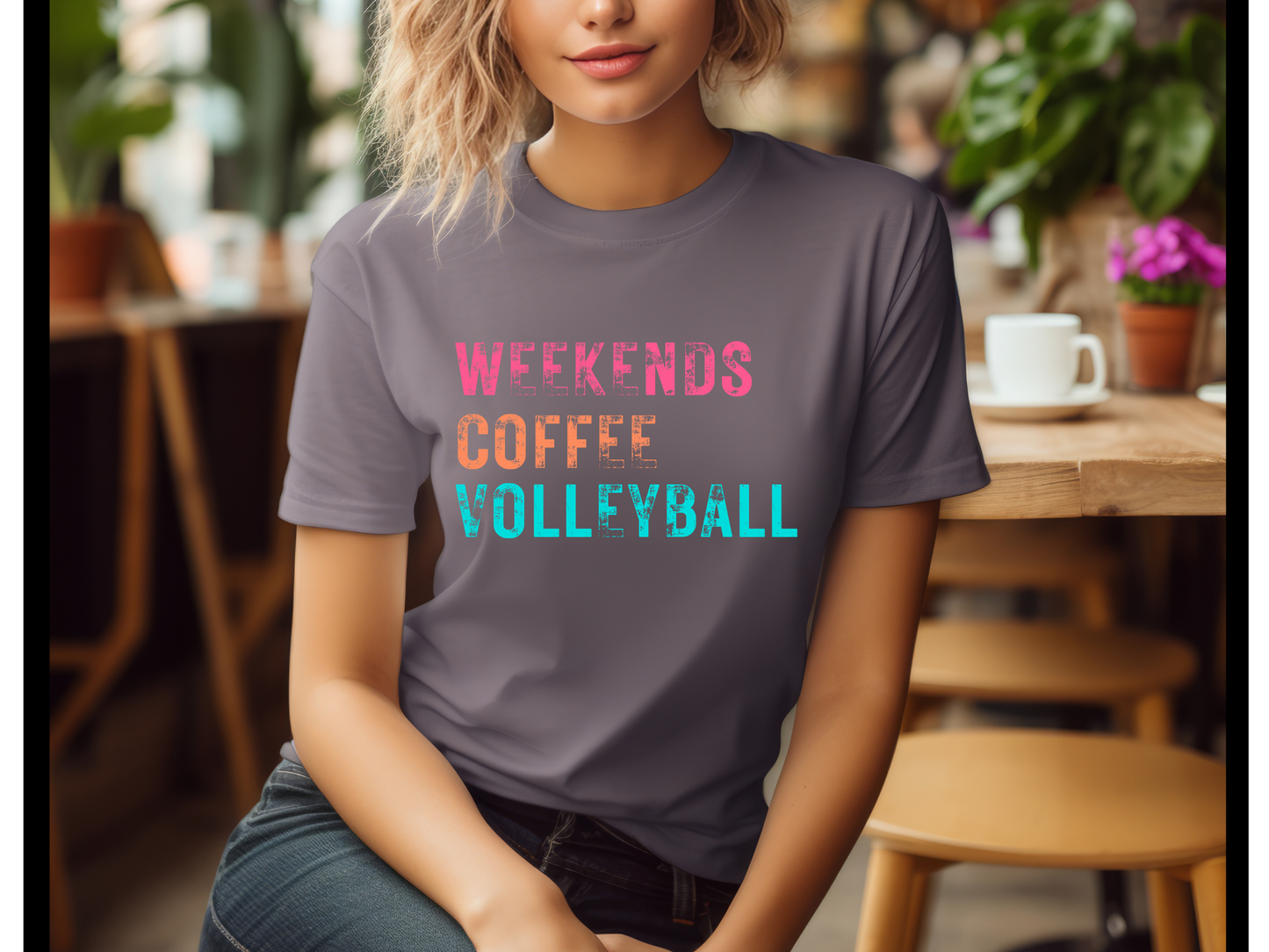 Weekends • Coffee • Volleyball Tee – Tournament Mom Edition