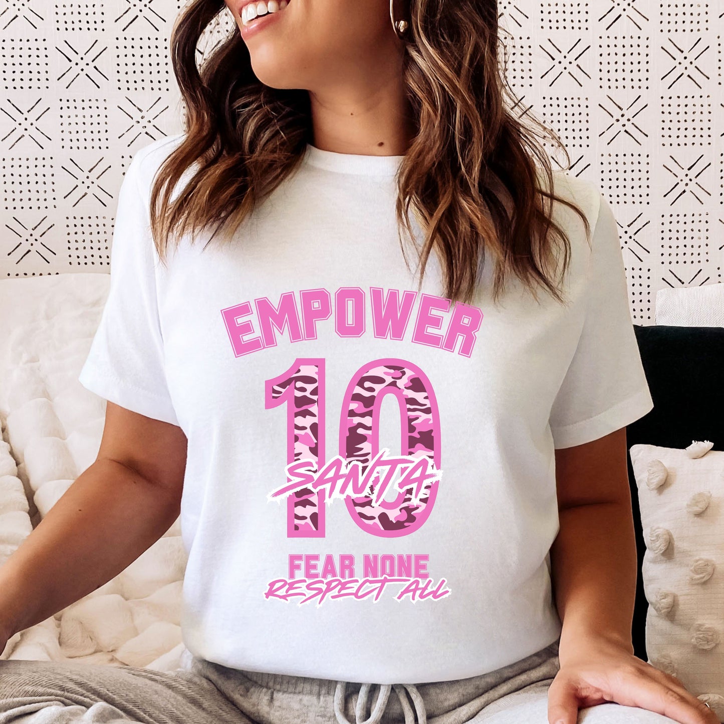 Custom Pink Camo Empower Player Tee – Fear None Respect All