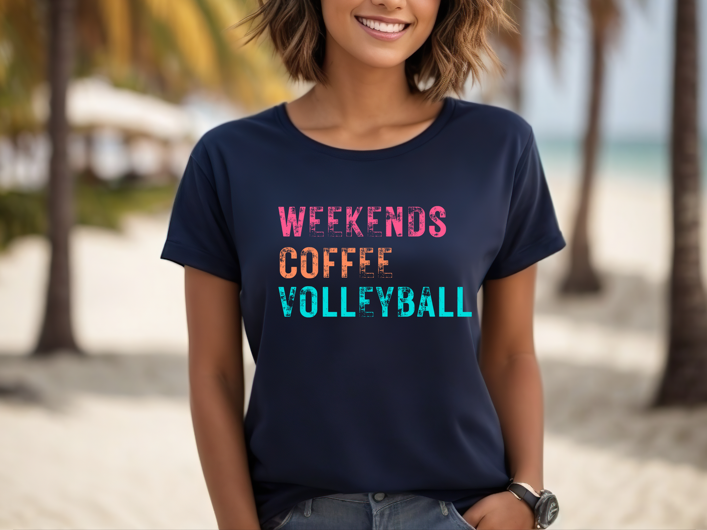 Weekends • Coffee • Volleyball Tee – Tournament Mom Edition