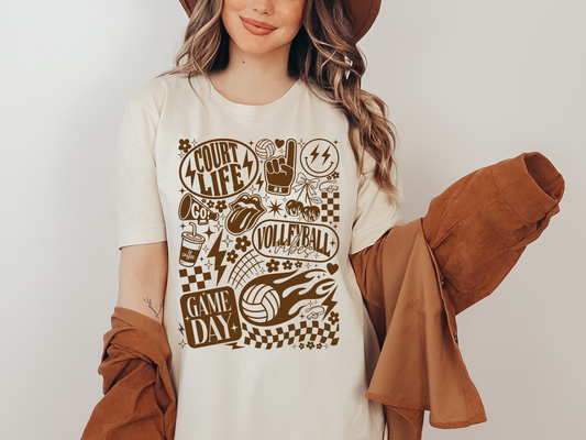 Retro Game Day Volleyball Tee