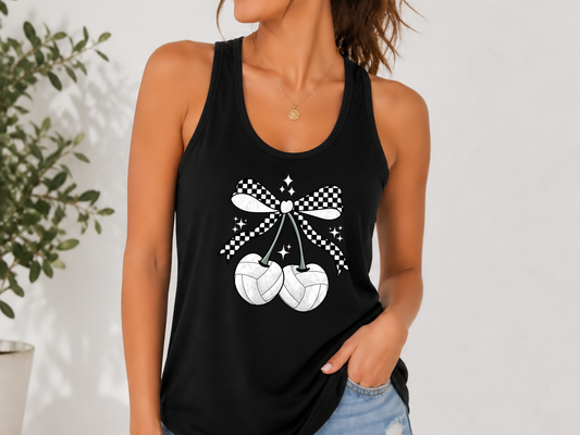 Volleyball Cherries Racerback Tank