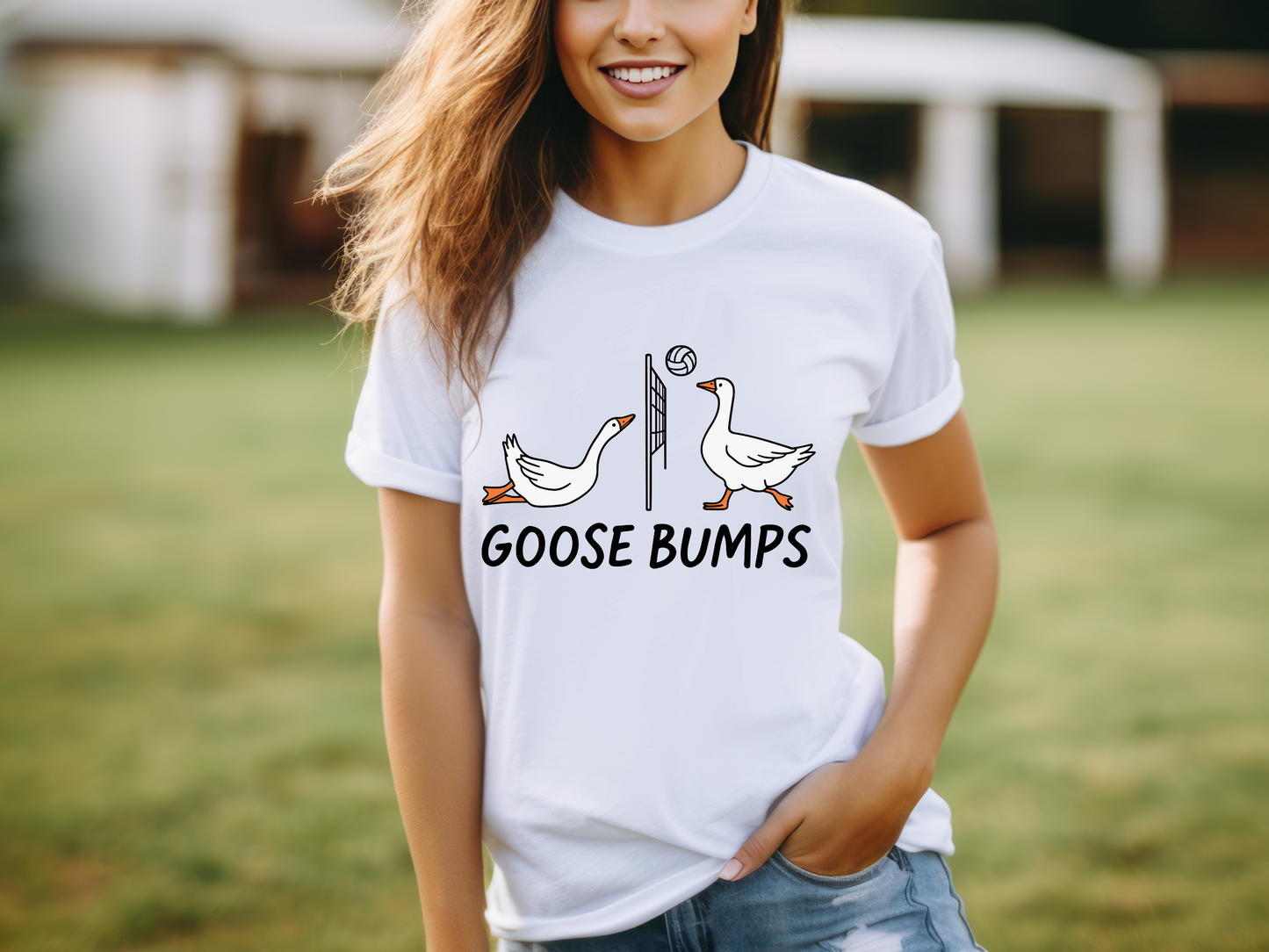 Goose Bumps Volleyball Tee – Cute & Punny Volleyball Shirt